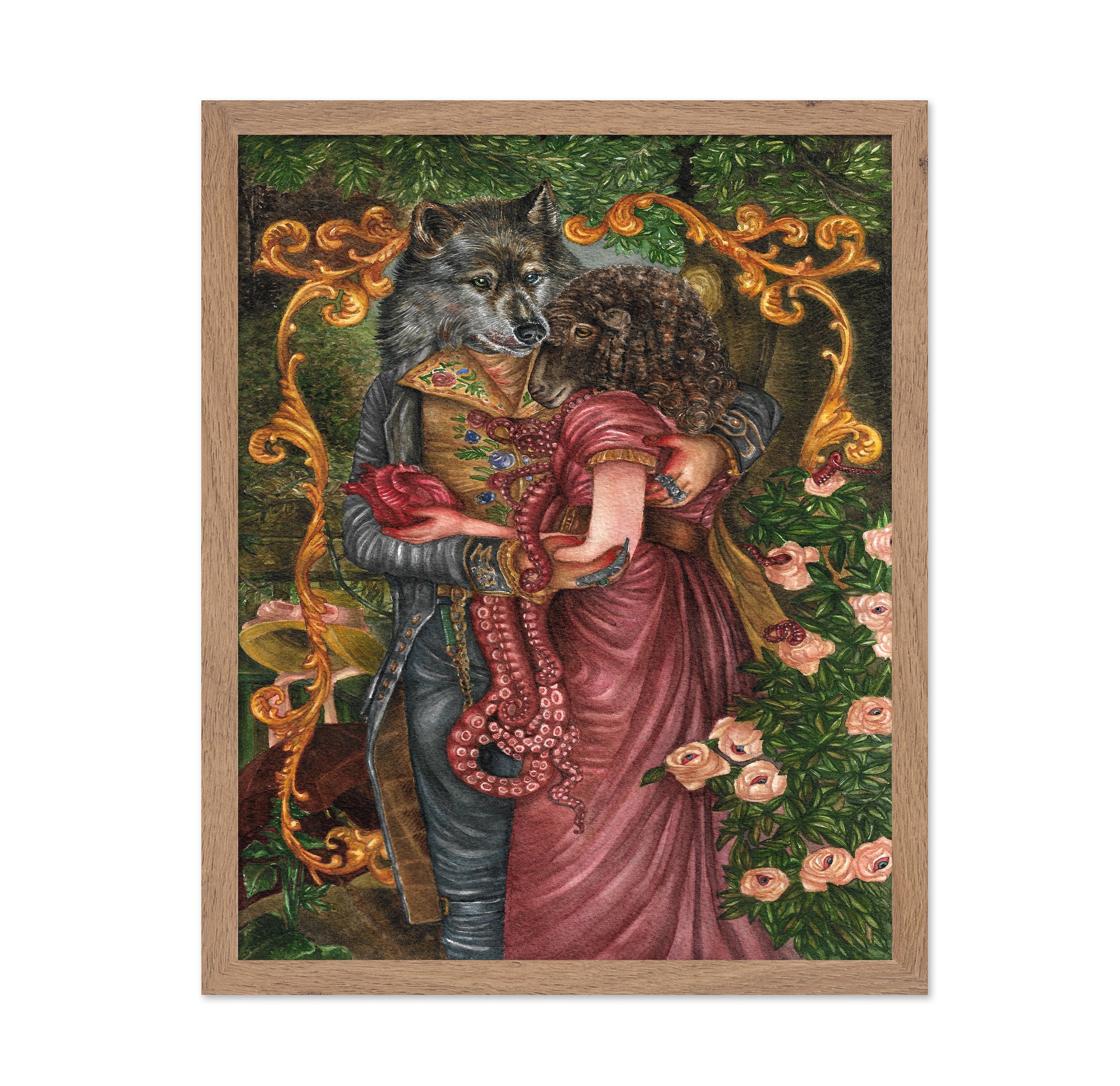 Wolf And Lamb Embrace