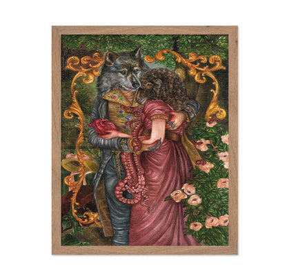 Wolf And Lamb Embrace