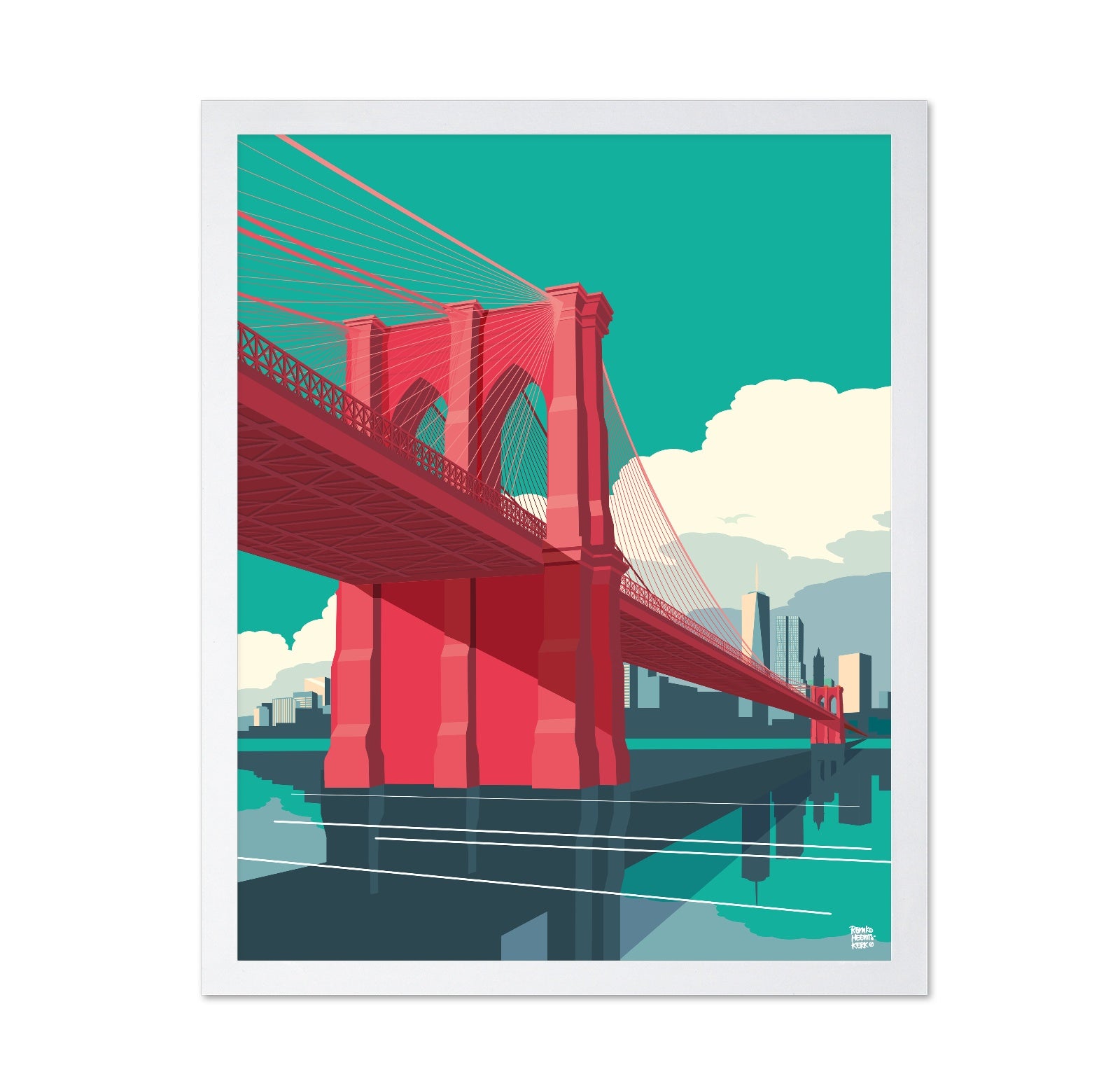 Red Brooklyn Bridge