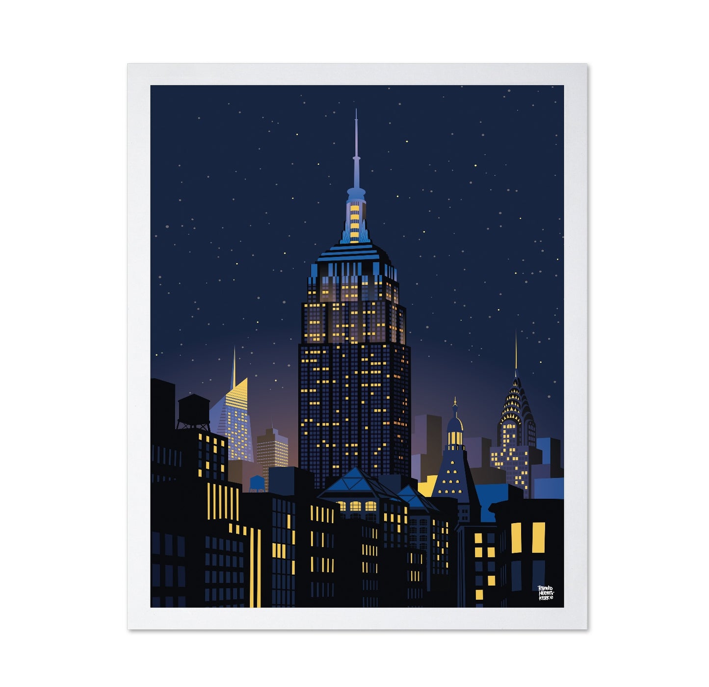 Manhattan Night Skyline