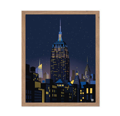 Manhattan Night Skyline