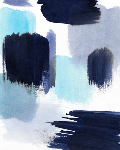 Indigo Brush Strokes