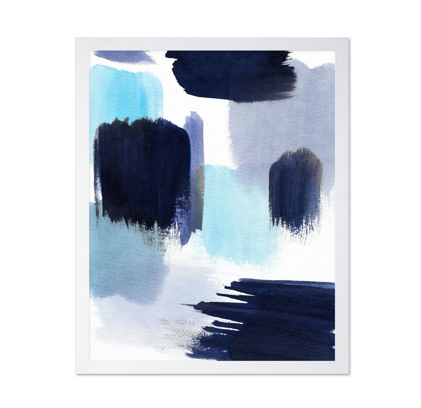 Indigo Brush Strokes