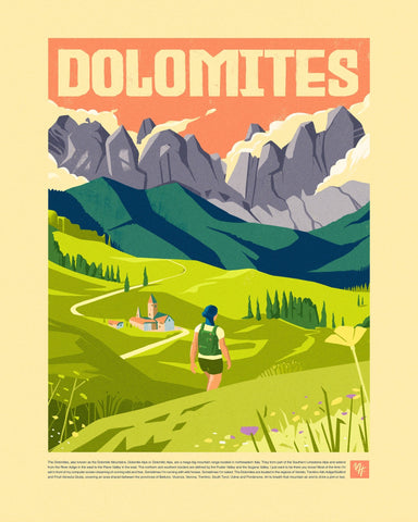 Dolomites Travel Poster