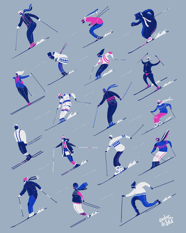Ski Pattern Grey