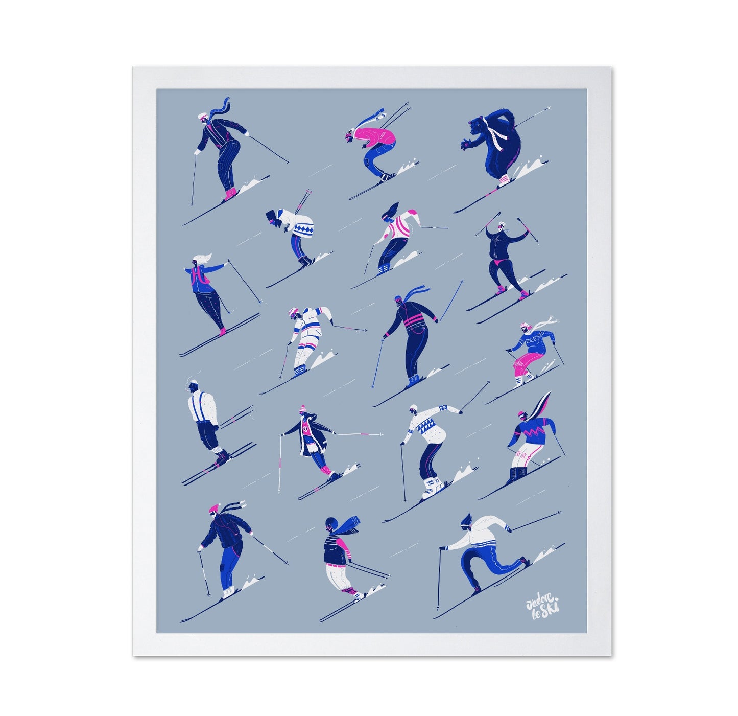 Ski Pattern Grey