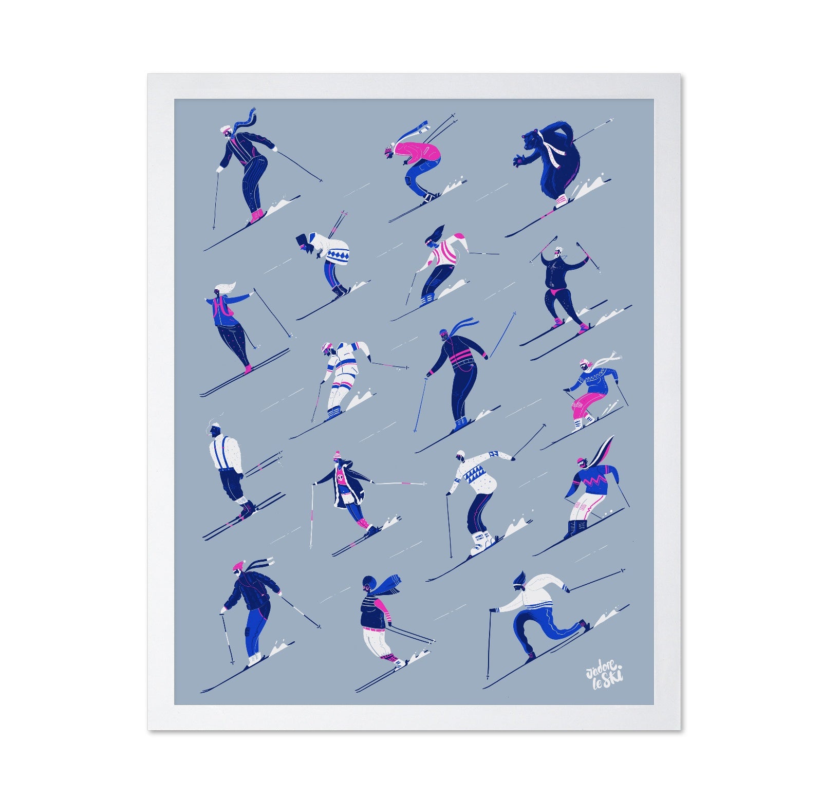 Ski Pattern Grey