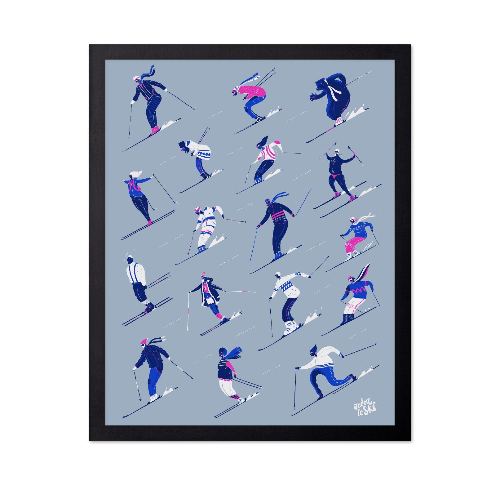 Ski Pattern Grey