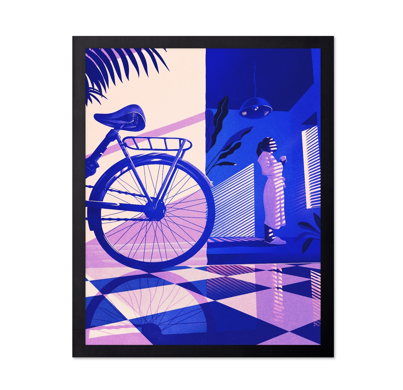 Neon Bicycle Reflection