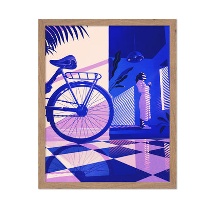 Neon Bicycle Reflection