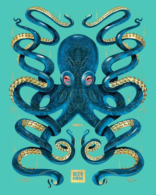 Blue Gold Octopus