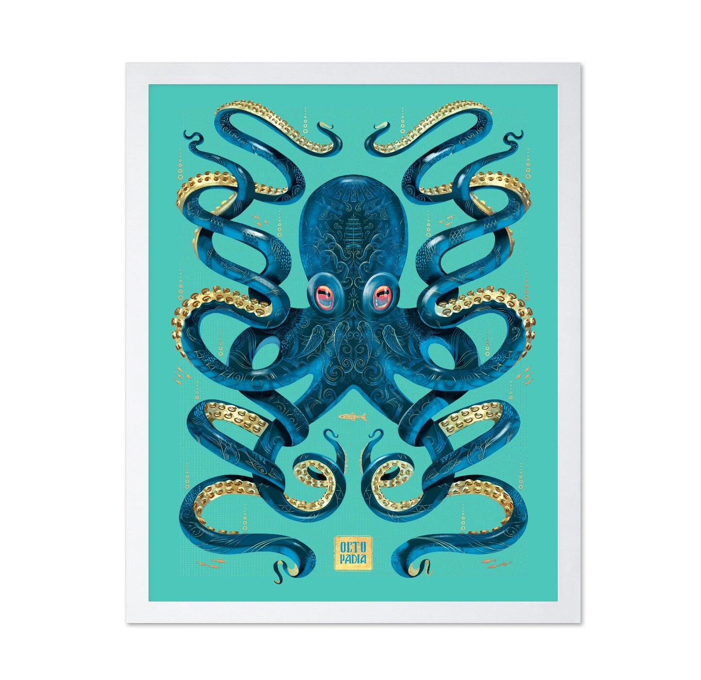 Blue Gold Octopus