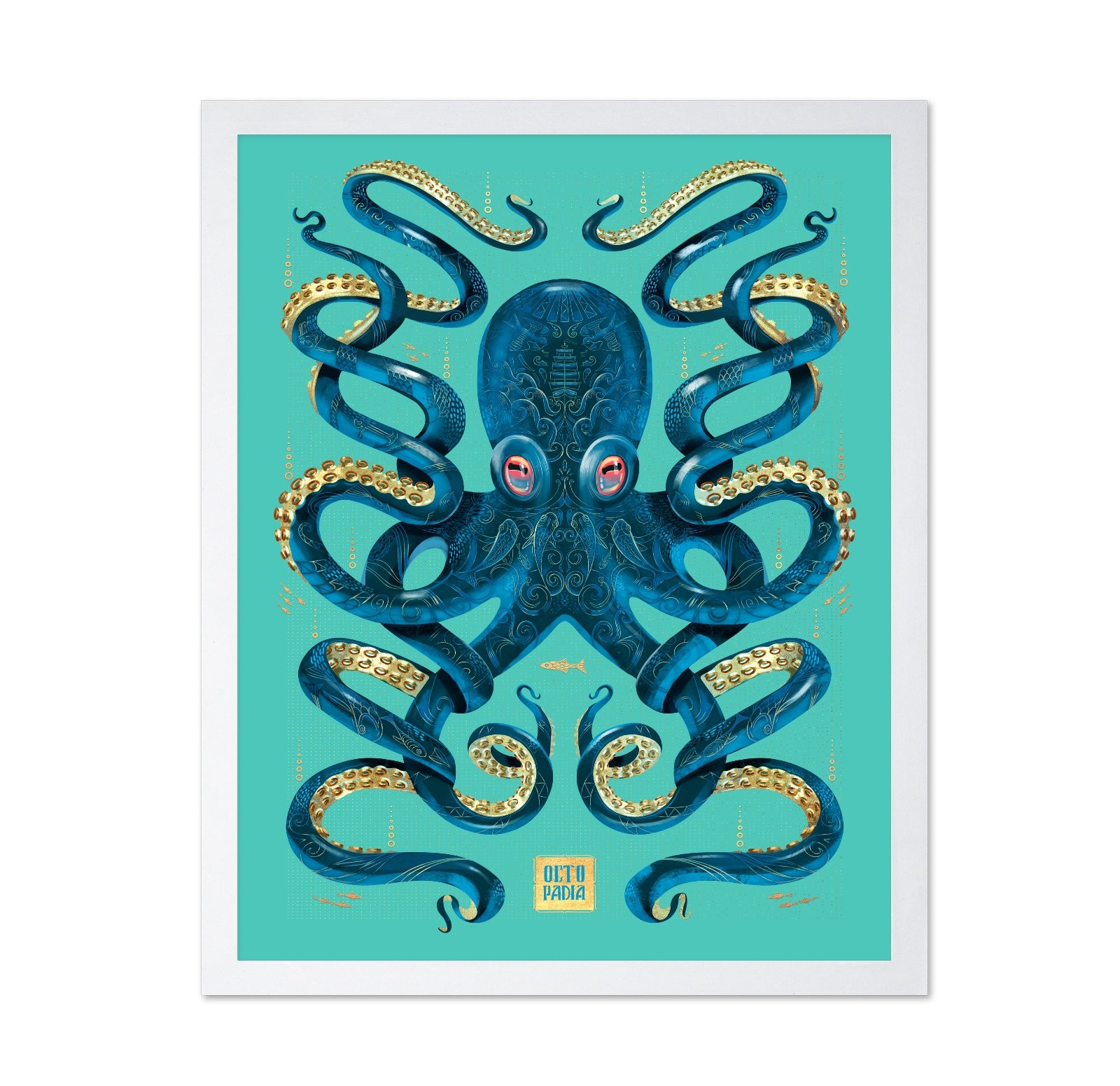 Blue Gold Octopus