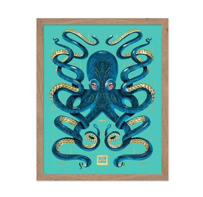 Blue Gold Octopus