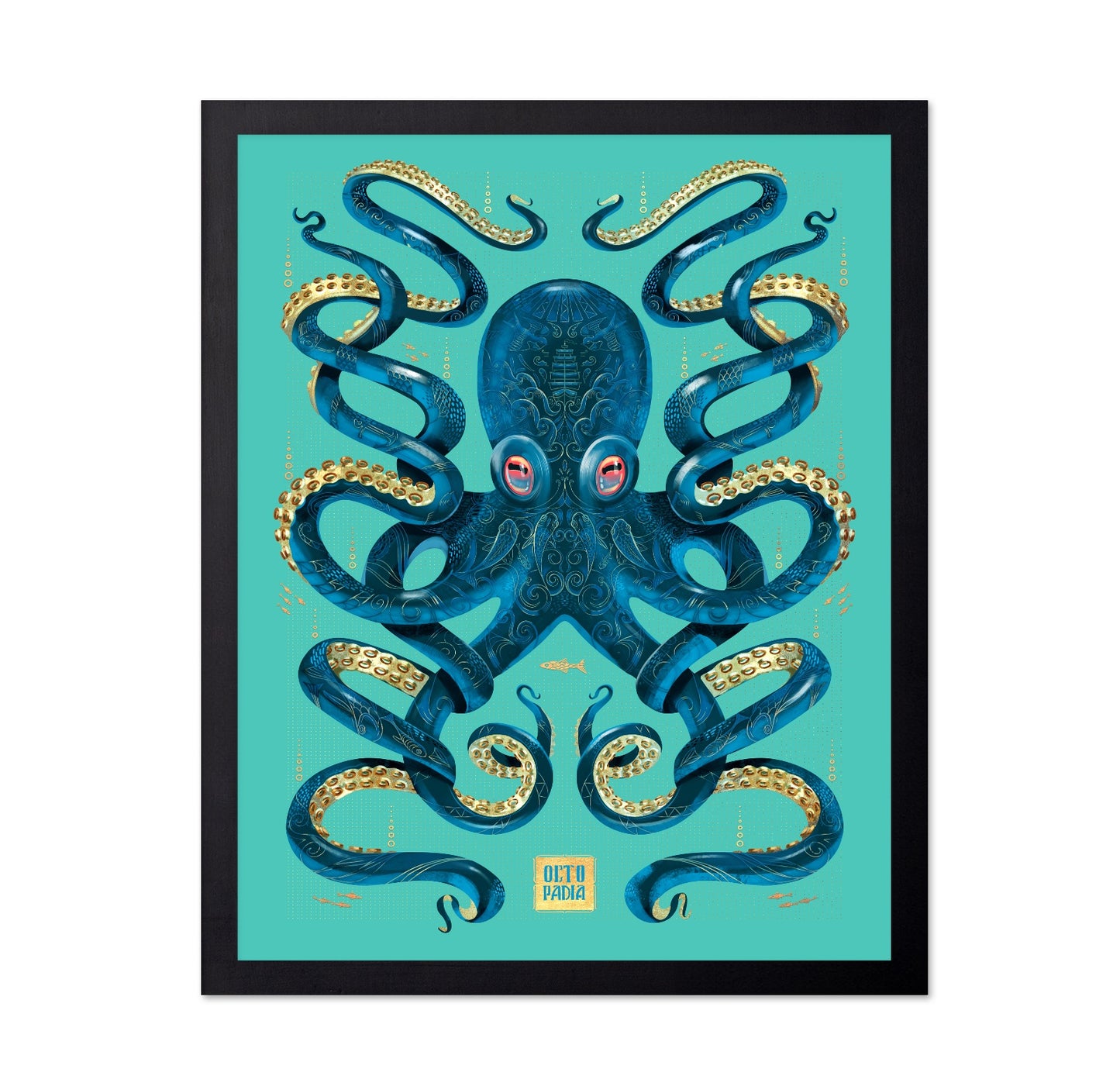 Blue Gold Octopus