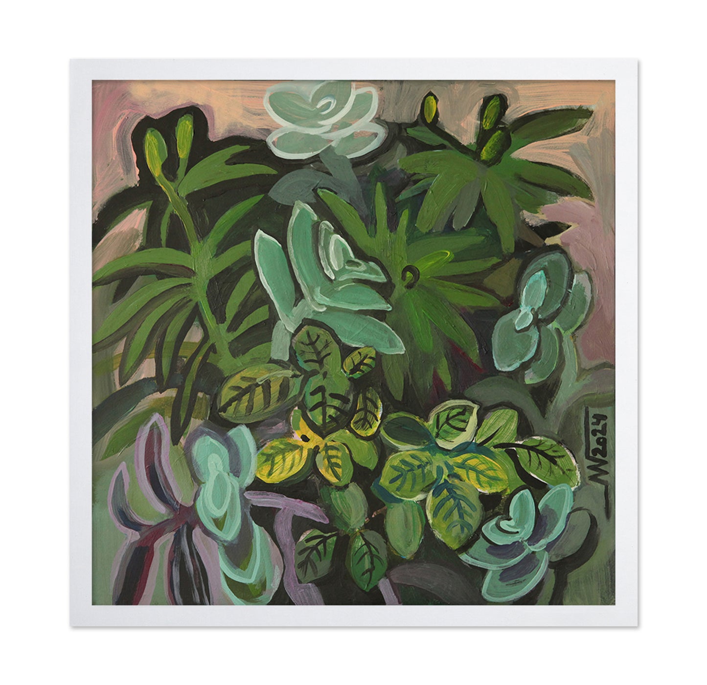Abstract Green Leaves No2