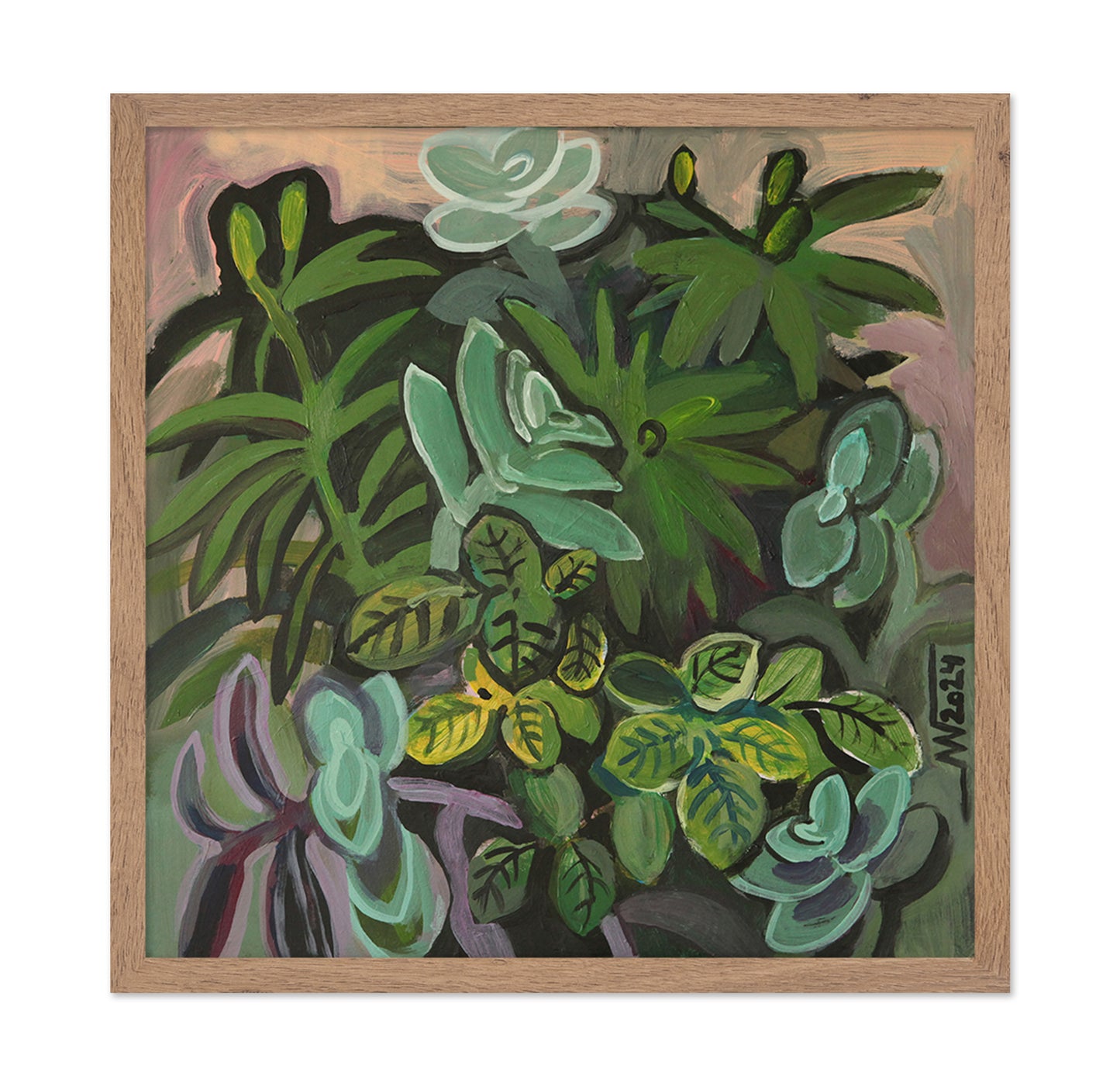 Abstract Green Leaves No2
