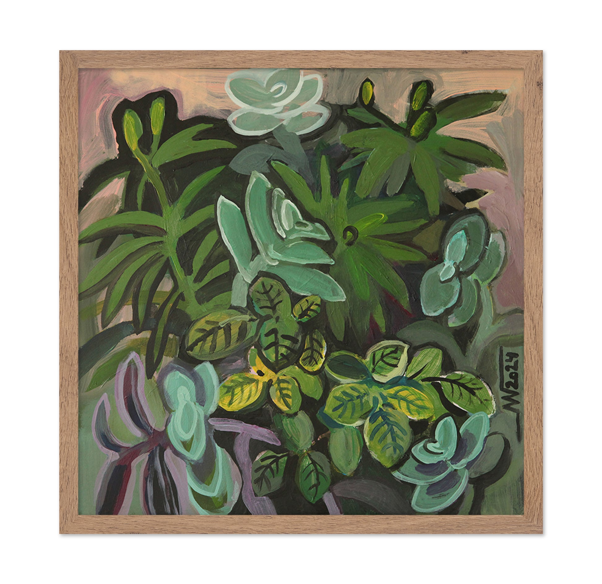 Abstract Green Leaves No2