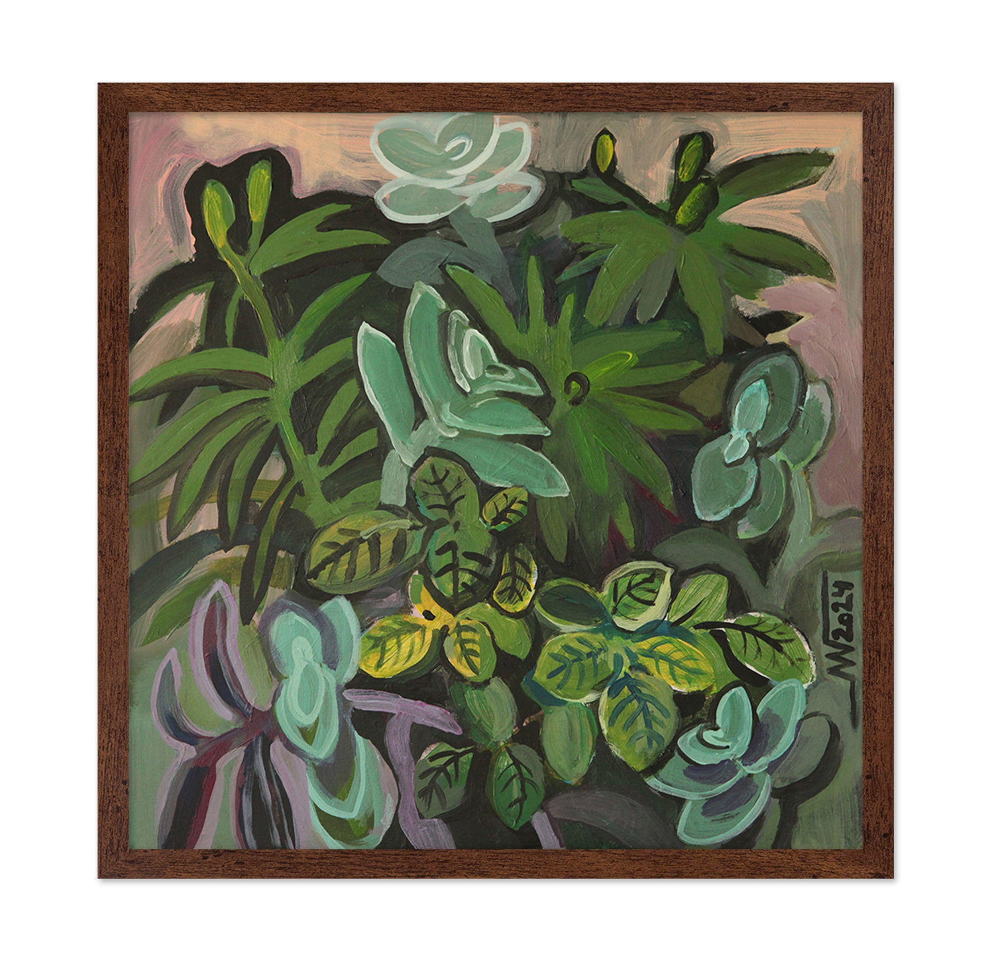 Abstract Green Leaves No2