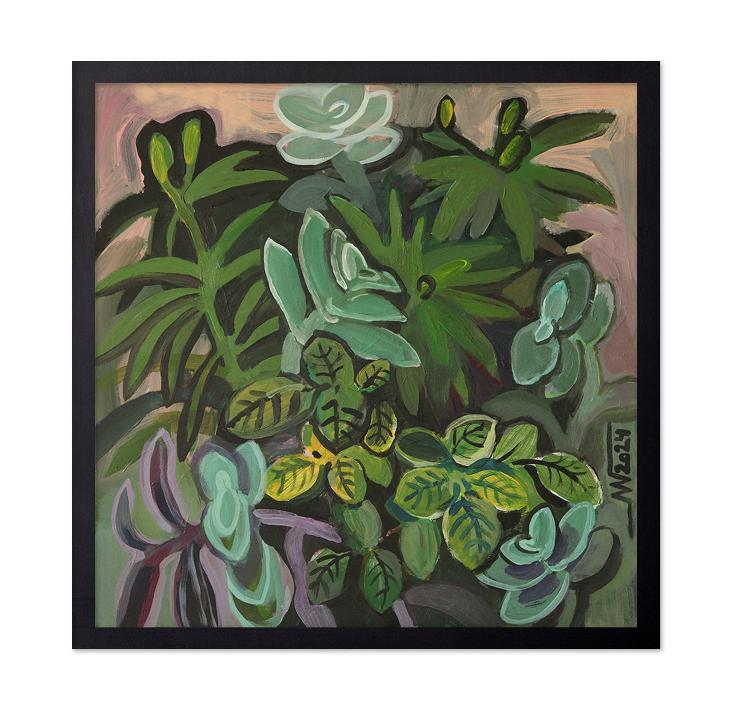 Abstract Green Leaves No2