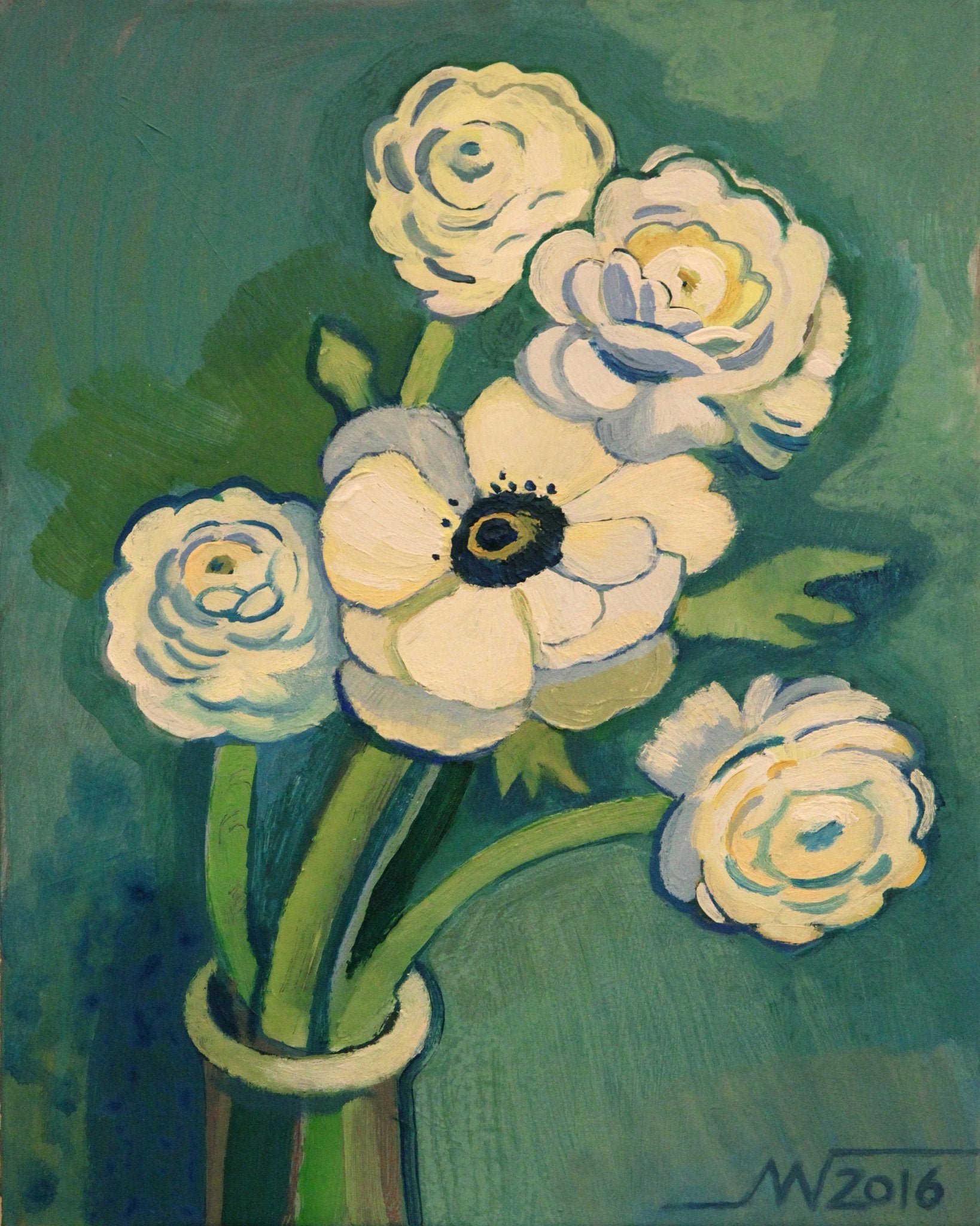 White Blossom Vase No1