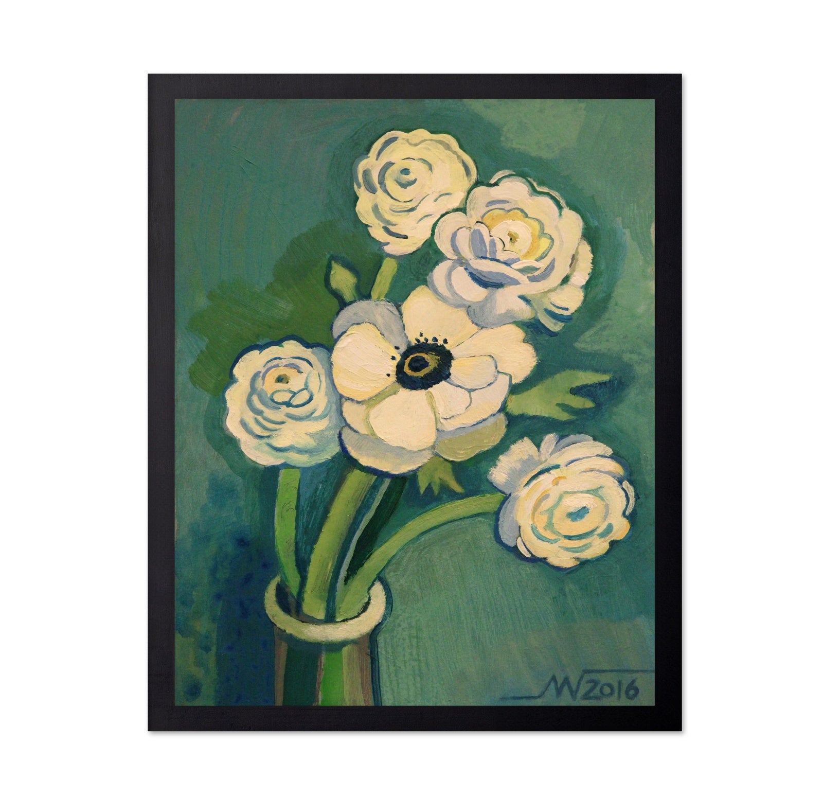 White Blossom Vase No1