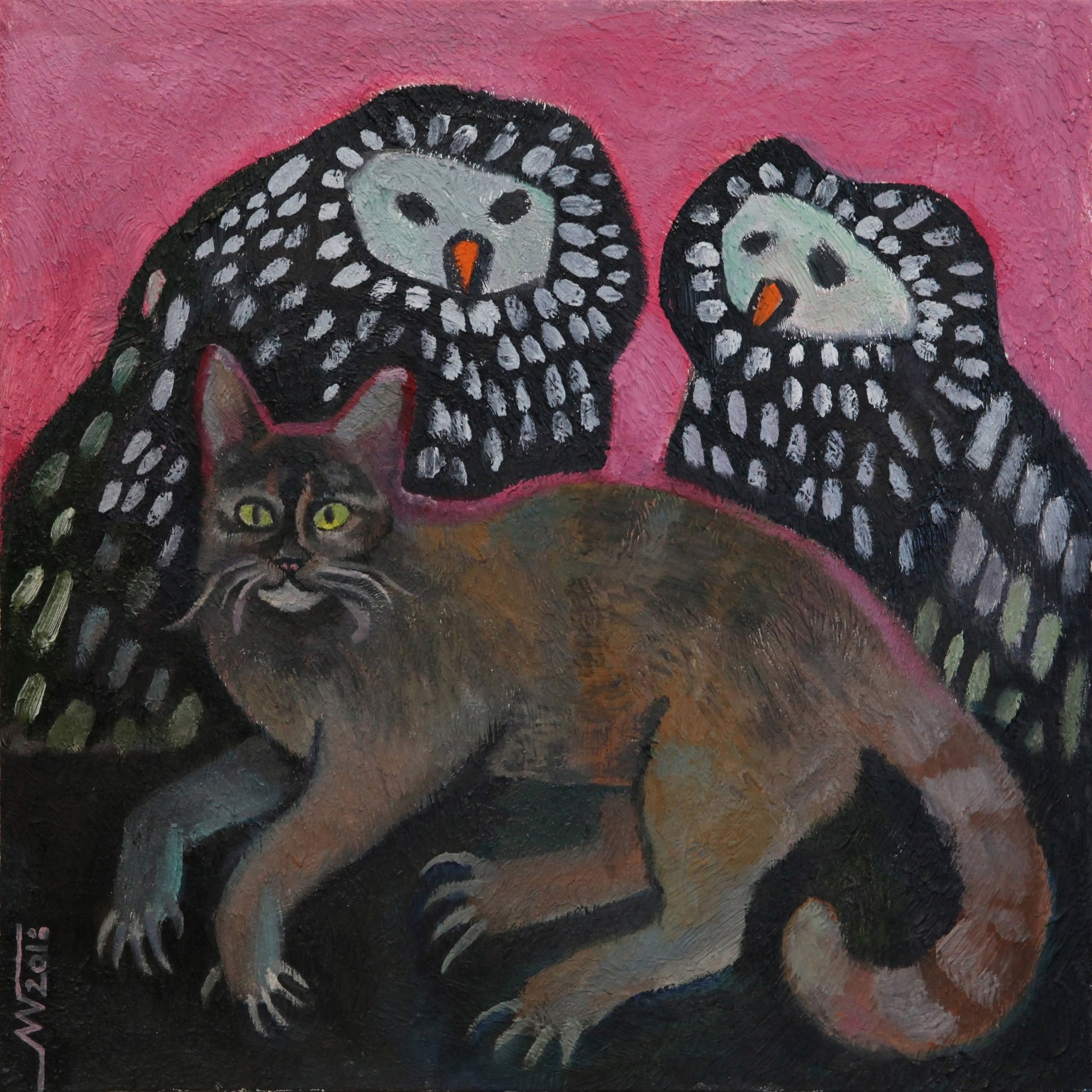 Cat And Owls