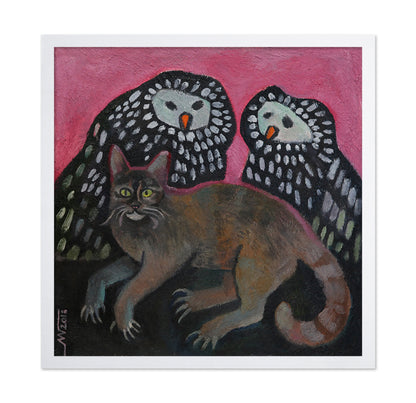 Cat And Owls