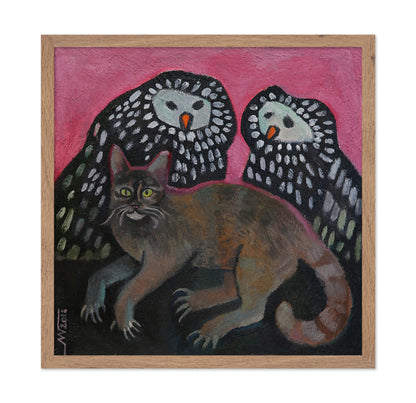 Cat And Owls