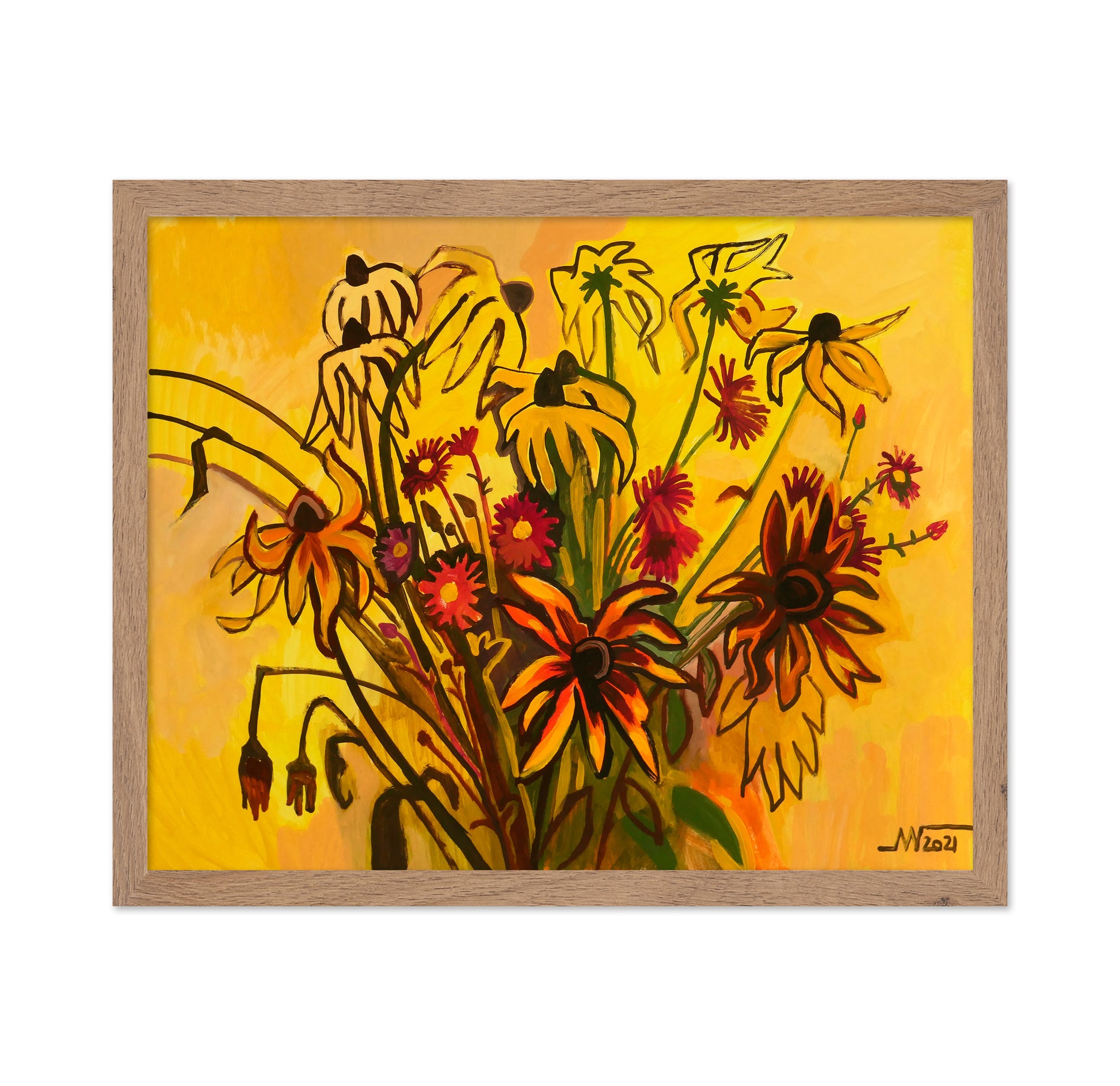 Golden Wildflower Burst