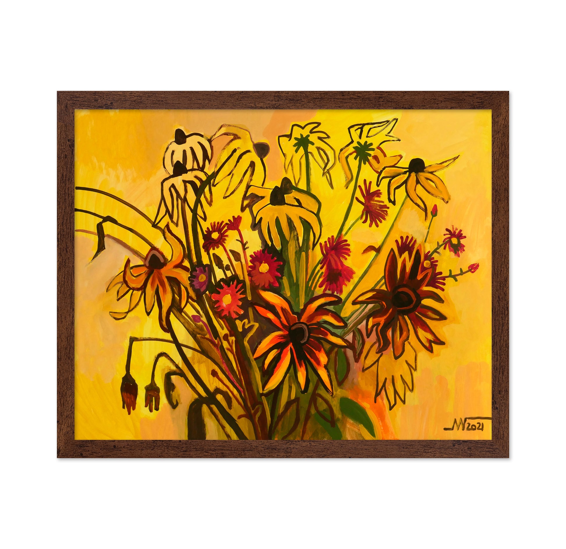 Golden Wildflower Burst