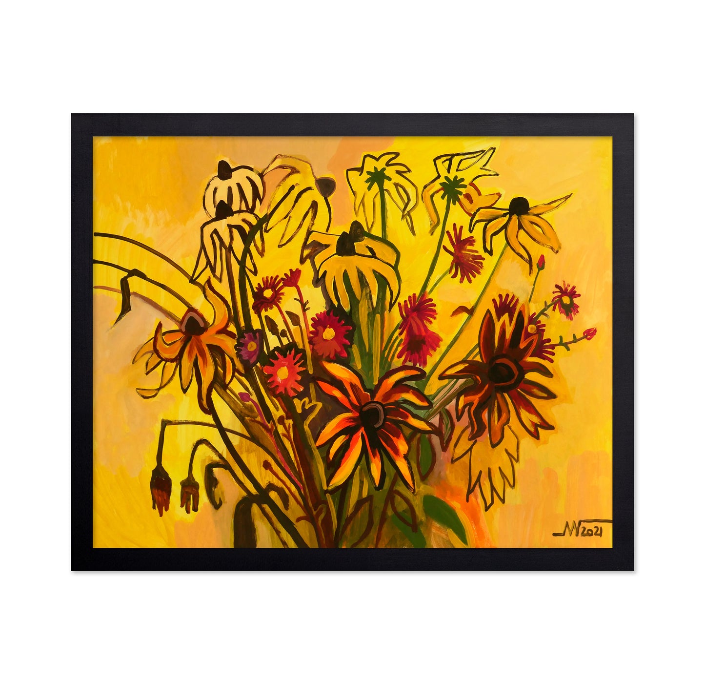 Golden Wildflower Burst