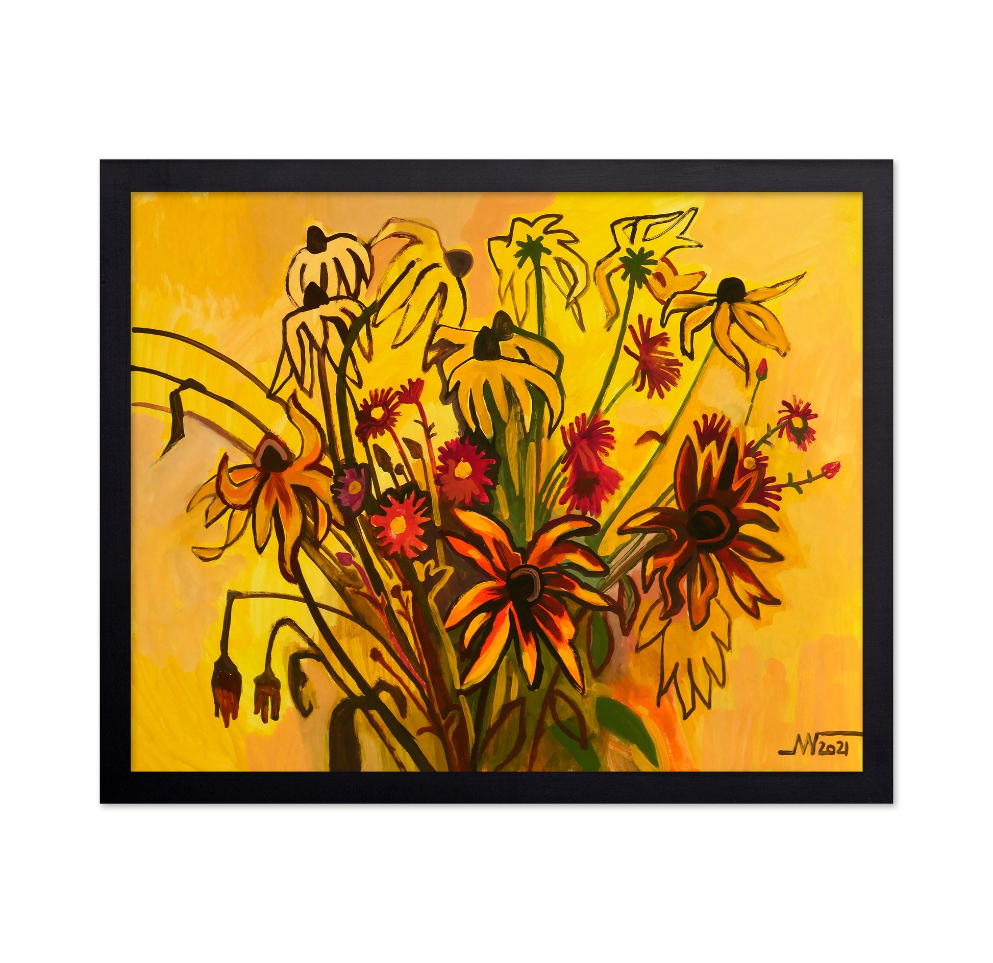 Golden Wildflower Burst