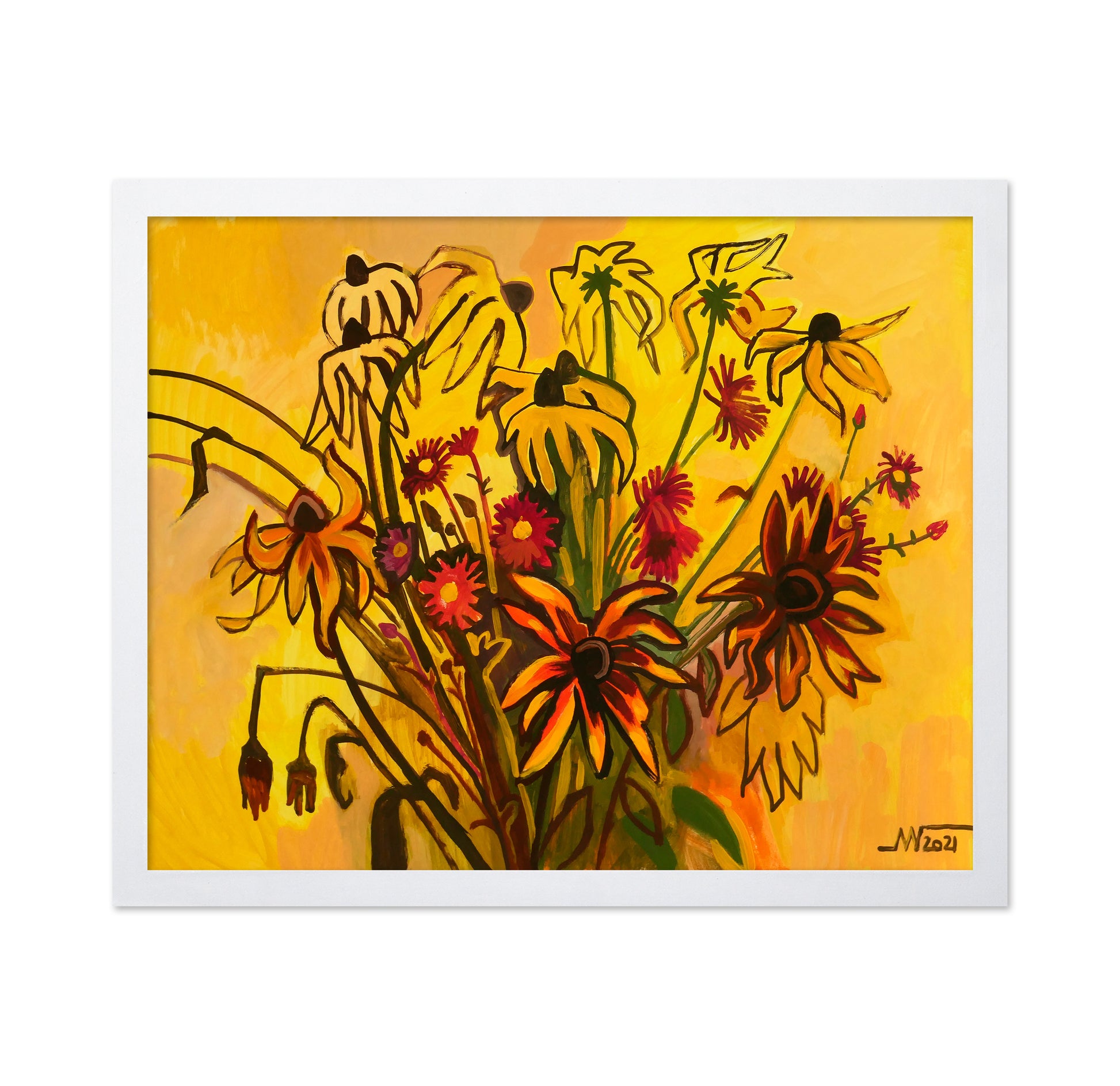 Golden Wildflower Burst
