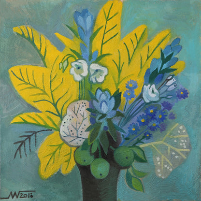 Yellow Floral Vase No2