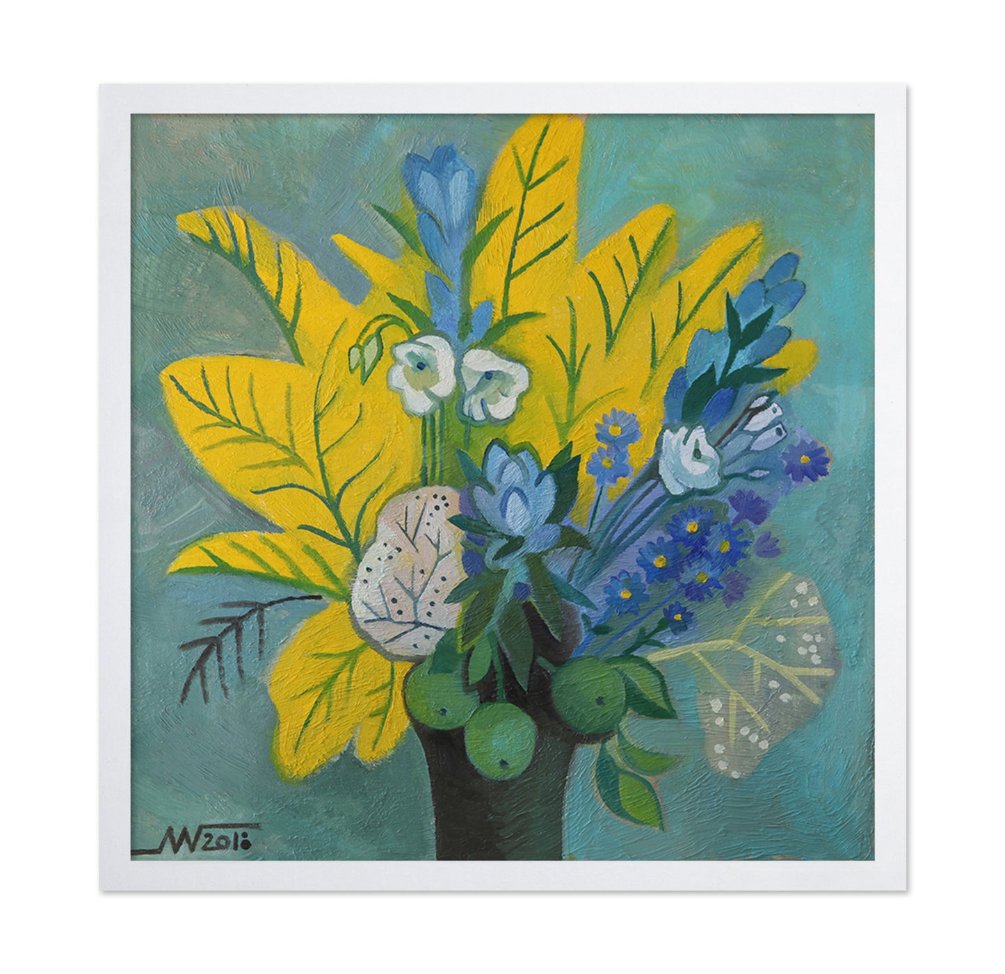 Yellow Floral Vase No2