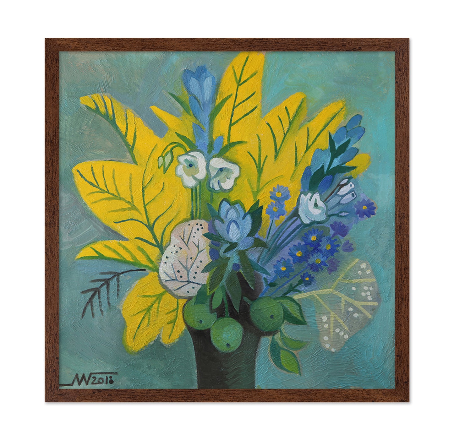 Yellow Floral Vase No2