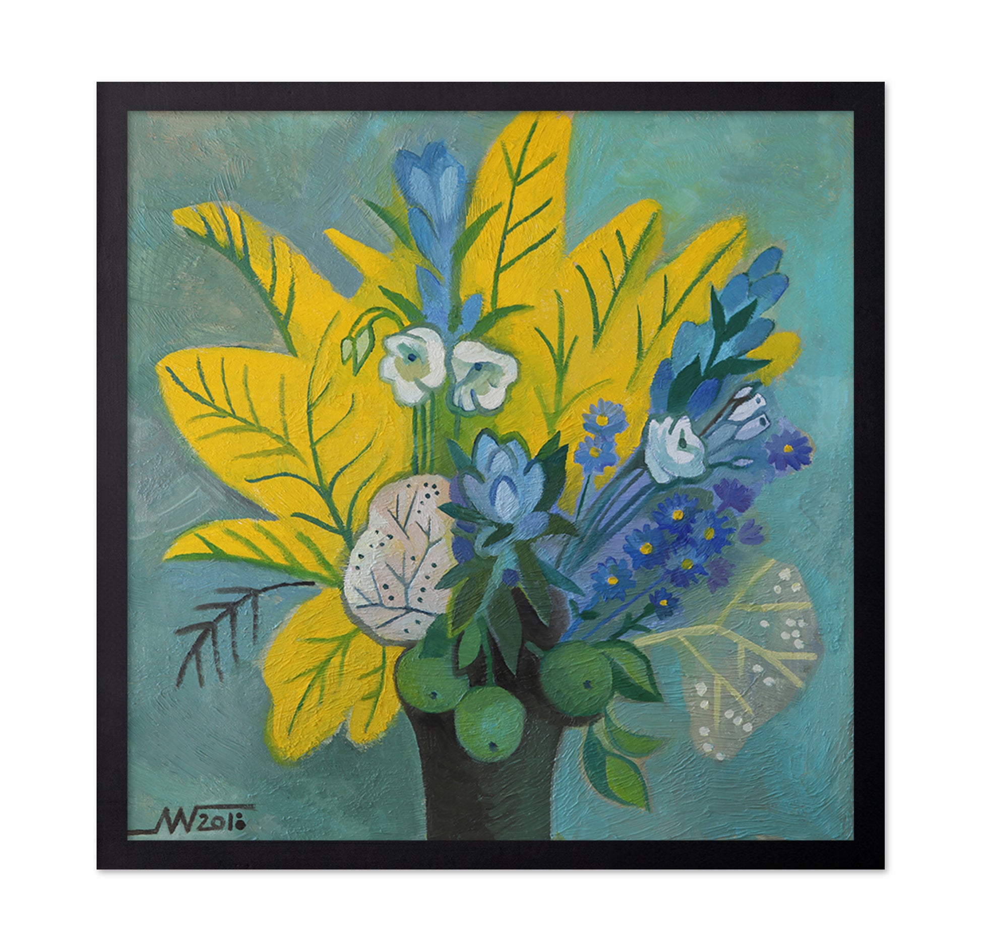 Yellow Floral Vase No2