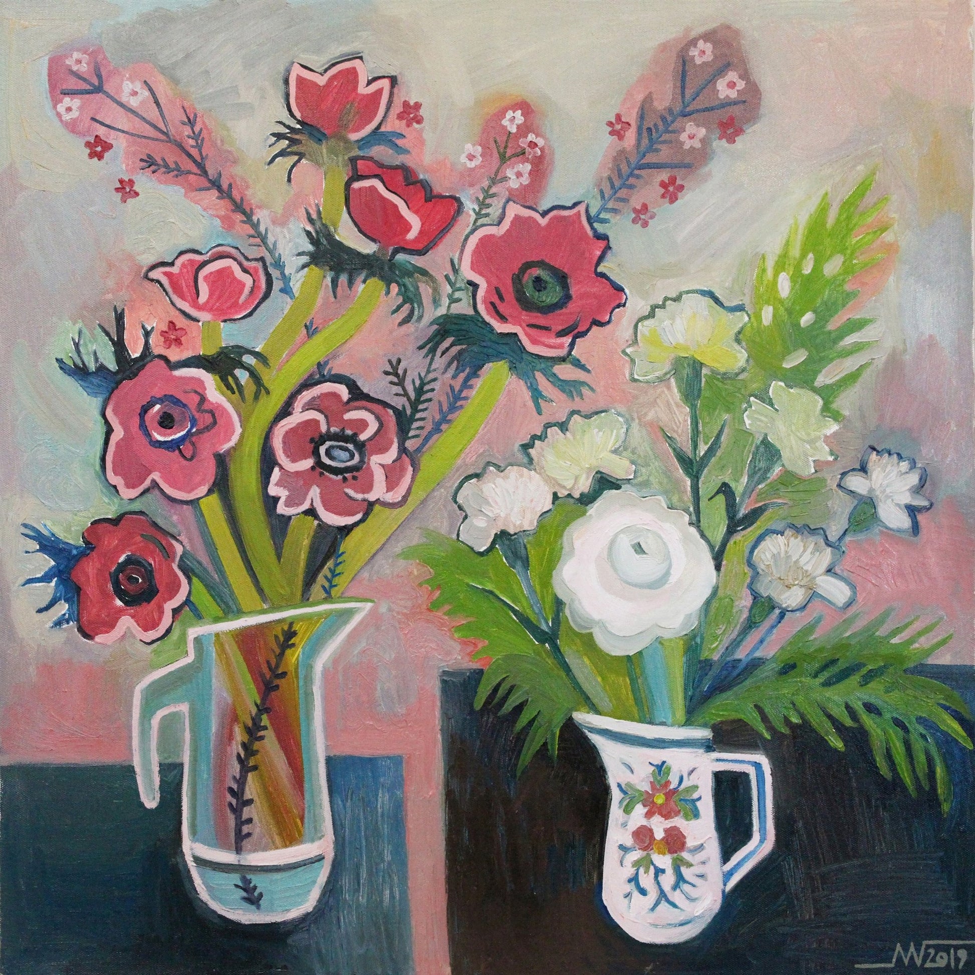 Floral Duo Pitchers