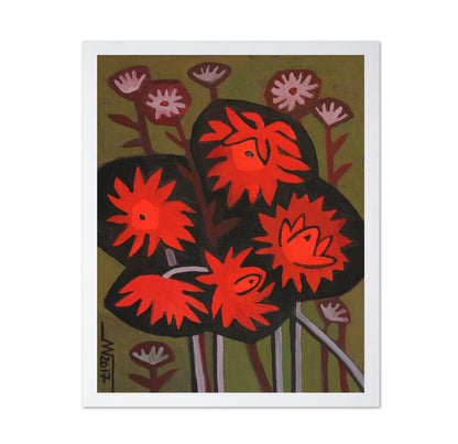 Red Floral Silhouette