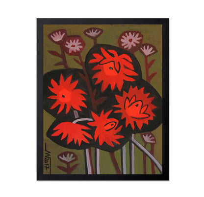Red Floral Silhouette