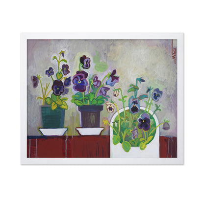 Potted Pansies Trio