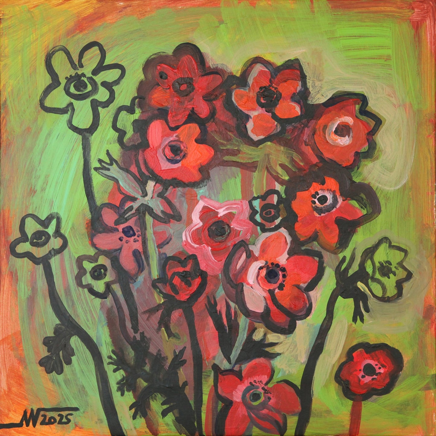 Red Anemone Flowers
