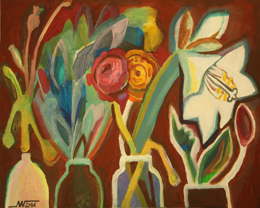 Vibrant Floral Vases