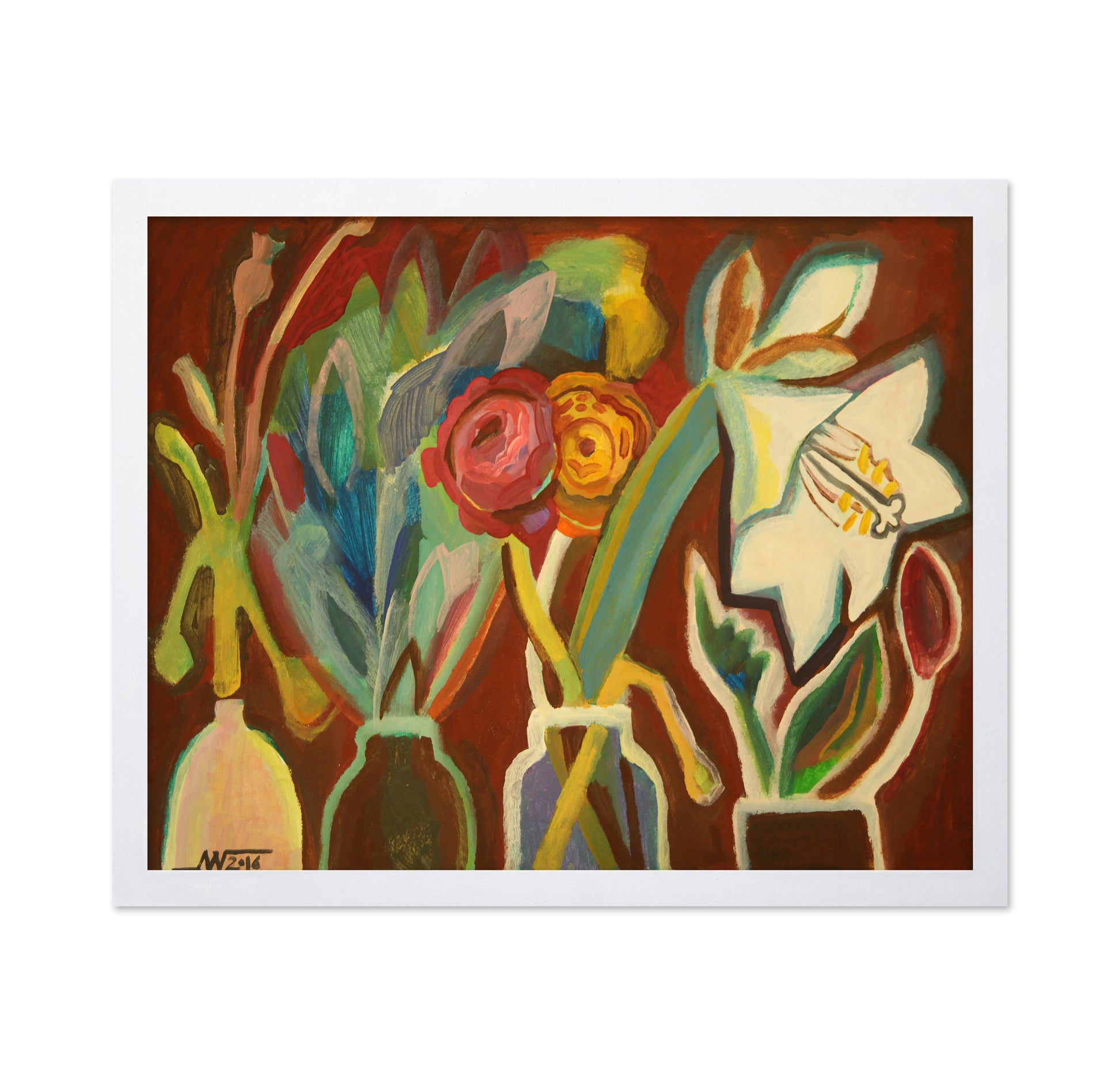 Vibrant Floral Vases