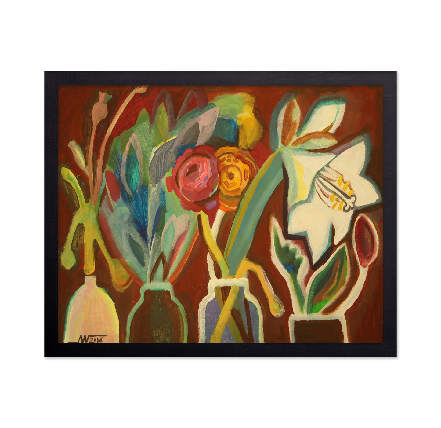 Vibrant Floral Vases