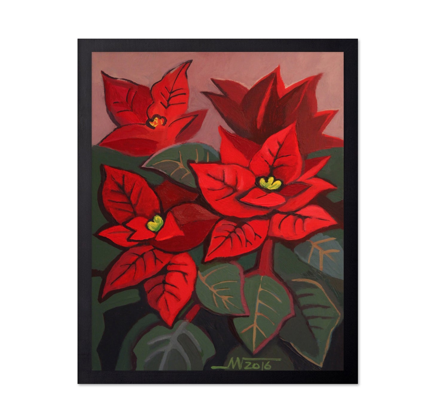 Red Poinsettia Bloom No2