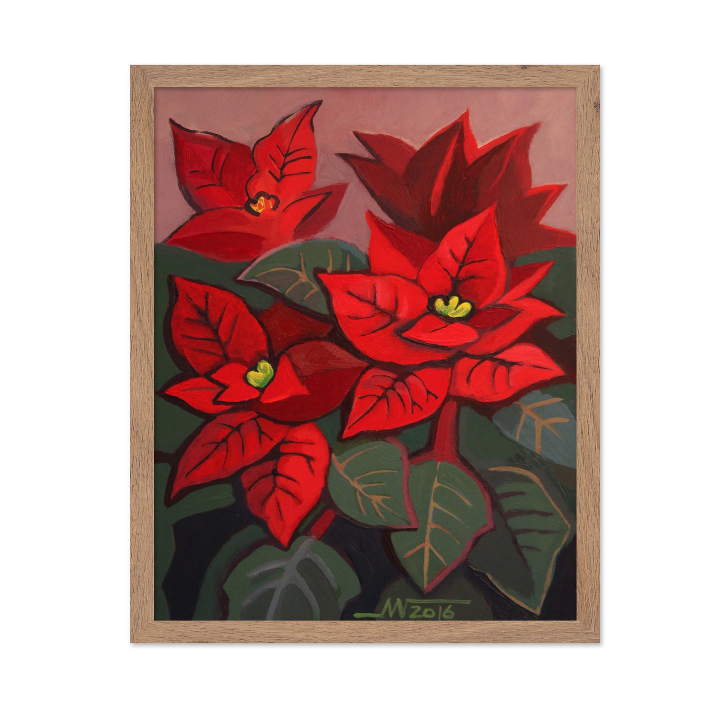 Red Poinsettia Bloom No2