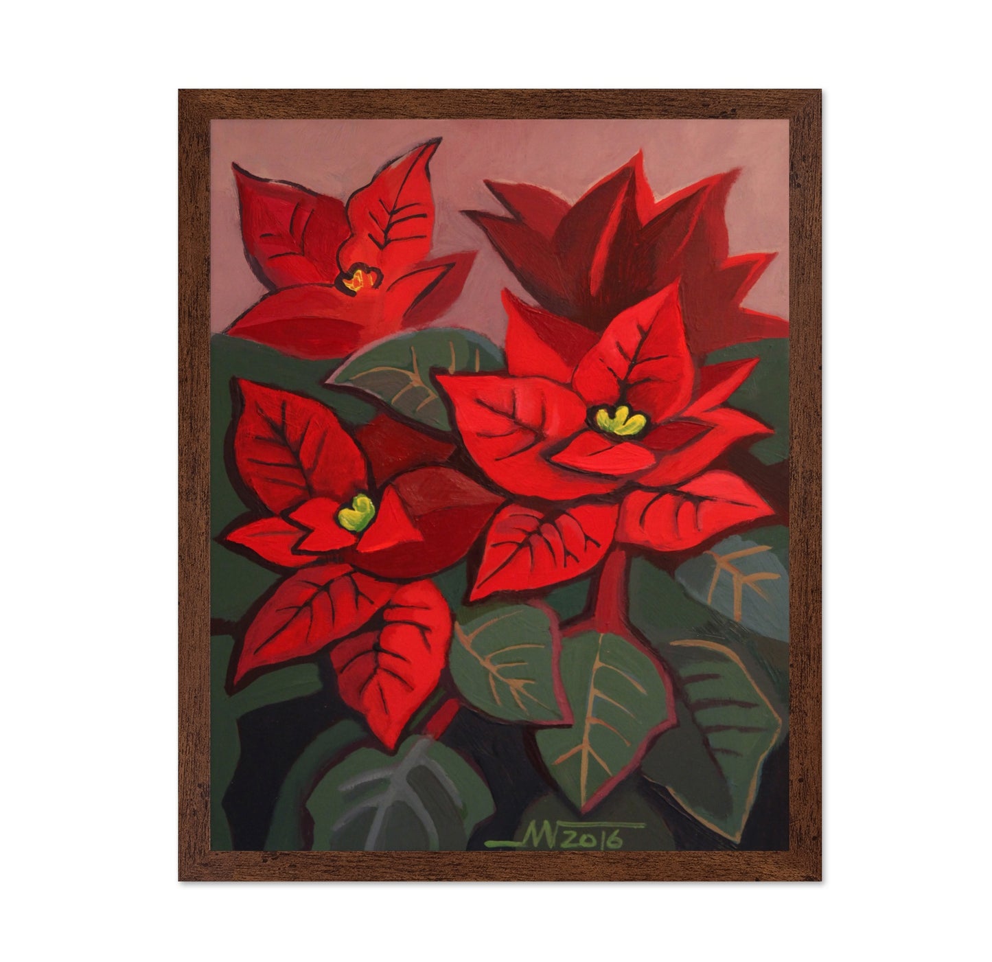 Red Poinsettia Bloom No2