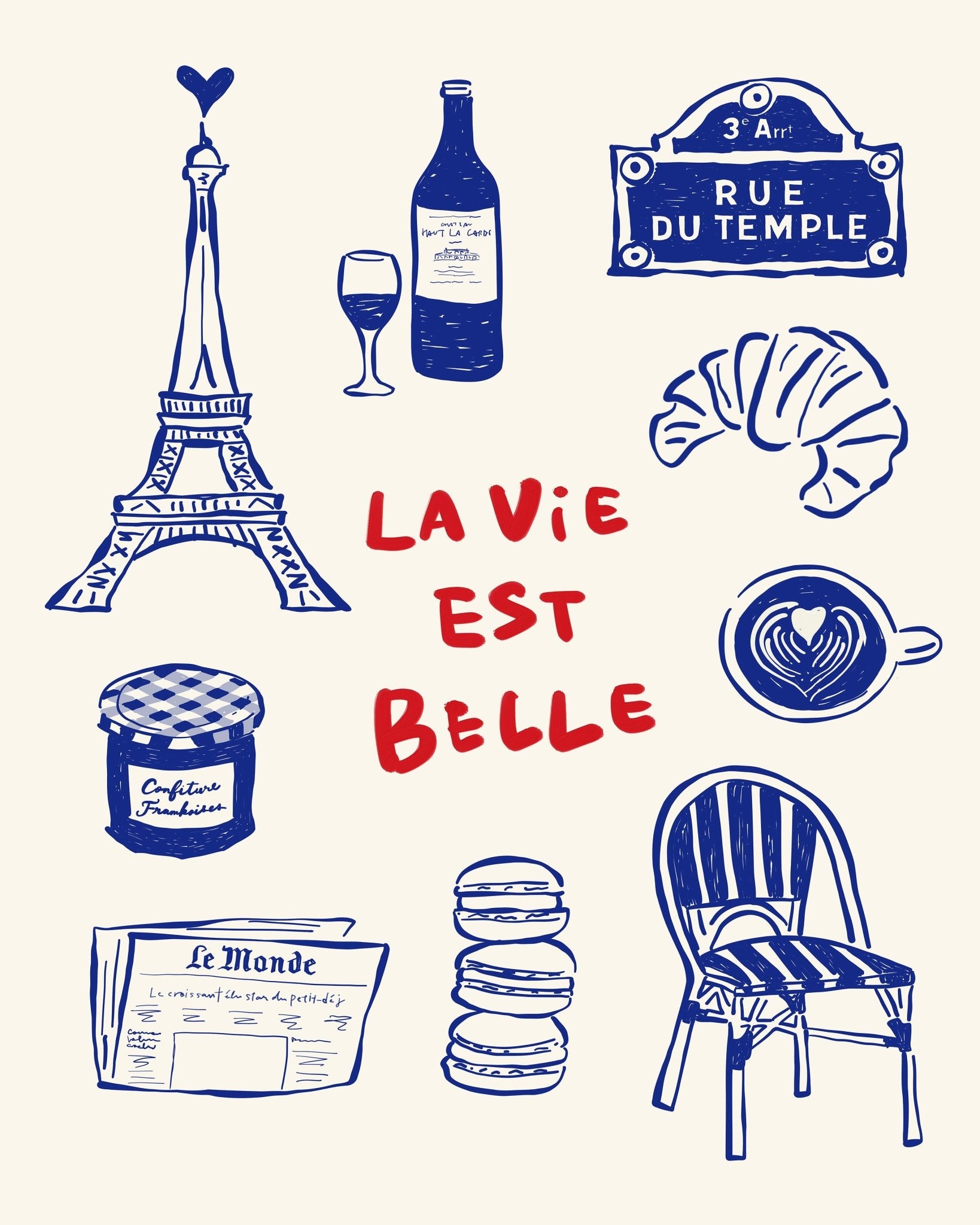 Paris Cafe Icons